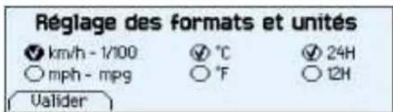 PEUGEOT 206 CC (2001) - Configuration afficheur - 3