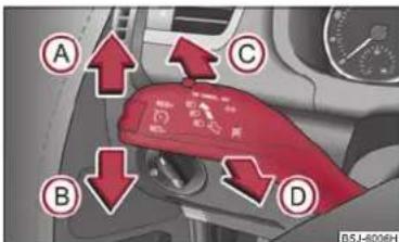 SKODA Fabia (2010) - Manette des clignotants et des feu de route - 1