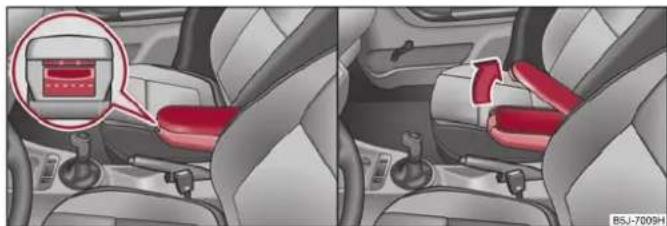 SKODA Fabia (2010) - Accoudoirs des sièges avant avec vide-poches* - 1