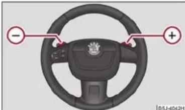 SKODA Fabia (2010) - Commande manuelle sur le volant multifonctions* - 1