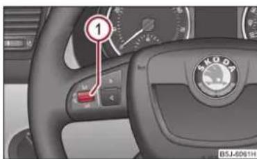 SKODA Fabia (2010) - Commande du téléphone sur le volant multifonctions* - 1