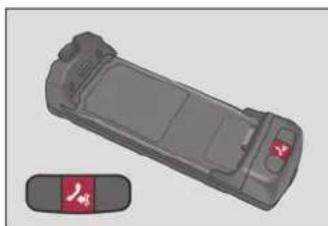 SKODA Fabia (2010) - Commande des communications téléphoniques à l'aide de l'adaptateur*. - 1