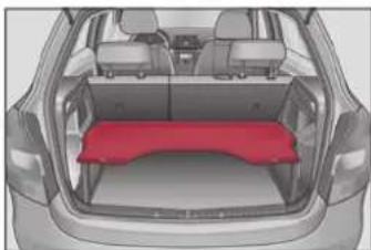 SKODA Fabia (2010) - Autres positions de la tablette du coffre à bagages - 1