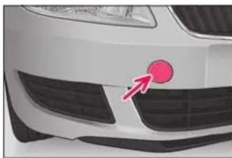 SKODA Fabia (2010) - Oeillets de remorquage avant - 1