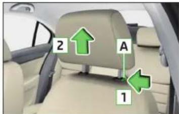 SKODA Rapid (2014) - Monter/demonter les appuie-têtes - 1