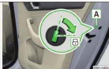 SKODA Rapid (2014) - Verrouiller la portiere sans barillet de serrure - 2