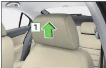 SKODA Rapid (2014) - Appuie-têtes - réglage de la hauteur - 1