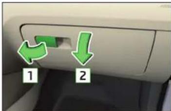SKODA Rapid (2014) - Compartment de rangement cote passager - 1