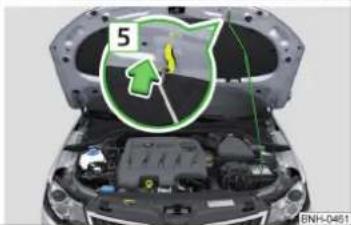 SKODA Rapid (2014) - Ouverture et fermetre du capot moteur - 4