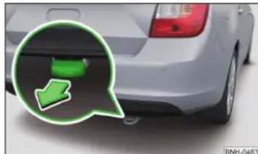 SKODA Rapid (2014) - Eillet de remorquage arriere - 1