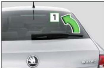 SKODA Rapid (2014) - Changer les balais d'essuie-glace de la lunette arrriere - 1