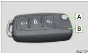 SKODA Rapid (2014) - Déverrouiller/verrouiller avec la clé à radiocommande - 1