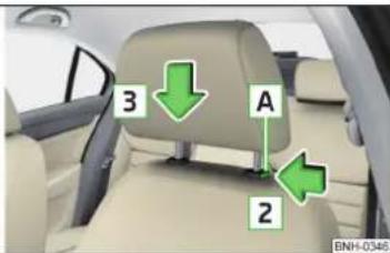 SKODA Rapid (2014) - Appuie-têtes - réglage de la hauteur - 2