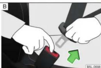 SKODA Rapid (2014) - Bouclage et débouclage des ceintures de sécurité - 2