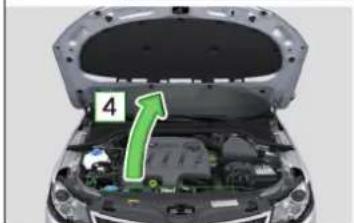 SKODA Rapid (2014) - Ouverture et fermetre du capot moteur - 3