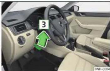SKODA Rapid (2014) - Réglage de la position du volant - 2