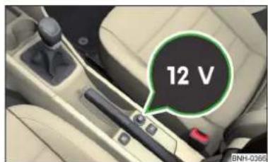 SKODA Rapid (2014) - Prise 12 volts - 1