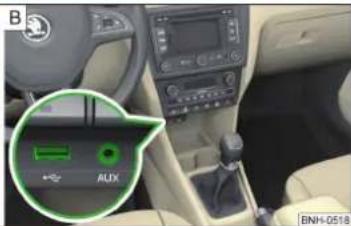 SKODA Rapid (2014) - Commande de l'autoradio et du système de navigation à partir du volant multifonction - 4