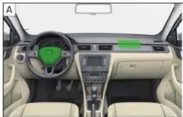 SKODA Rapid (2014) - Airbags avant - 1