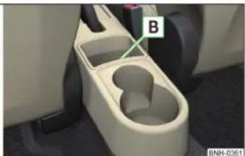 SKODA Rapid (2014) - Compartment de rangement dans la console centrale - 2