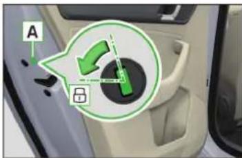 SKODA Rapid (2014) - Verrouiller la portiere sans barillet de serrure - 1
