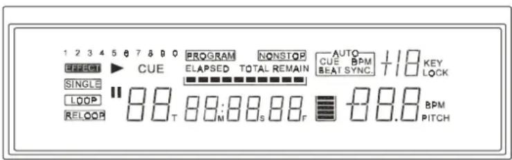 Omnitronic DJS1200 - VFD-display - 1