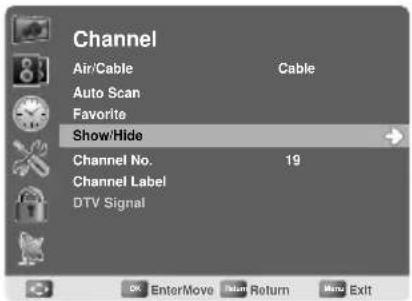 AOC LE23H062 - Showing/Hiding Channel - 1