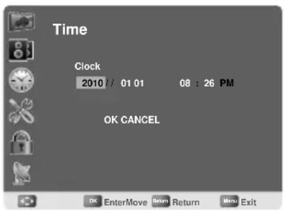AOC LE23H062 - Setting up Time menu - 2