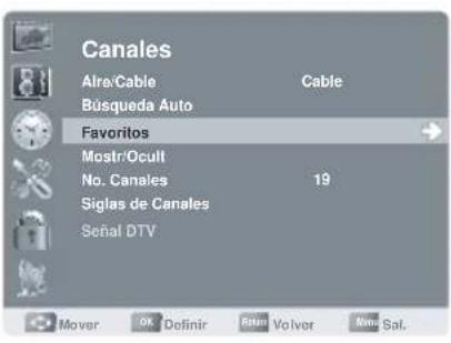 AOC LE23H062 - Configuración del canal favoito - 1