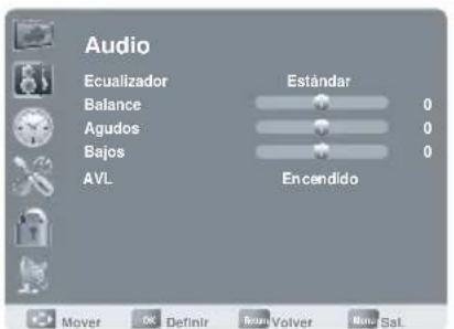 AOC LE23H062 - Configurar las options de audio - 1