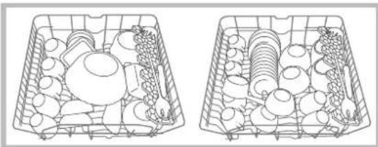 HOTPOINT-ARISTON LFS 217 A WHHA - The height of the upper rack should ideally be adjusted WHEN THE RACK IS EMPTY. - 3