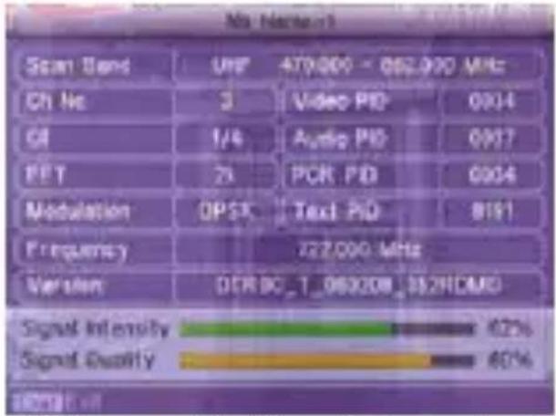 KONIG DVBT SCART12 - Lisātietao / Information Menu - 1