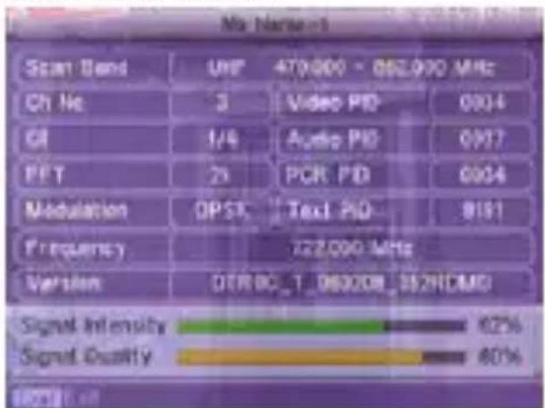 KONIG DVBT SCART12 - Menu Information - 1