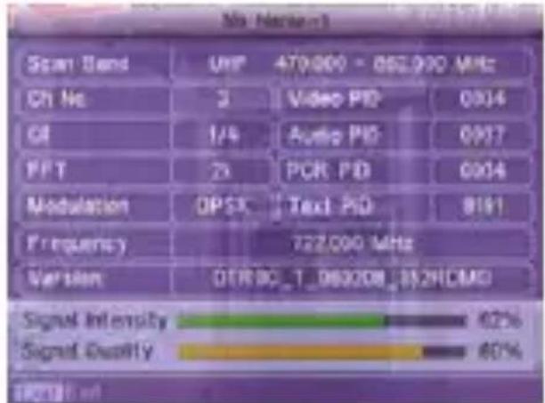 KONIG DVBT SCART12 - Menu informativo - 1