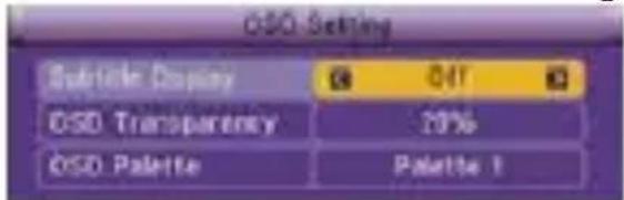 KONIG DVBT SCART12 - Valikon asetukset / OSD Setting - 1