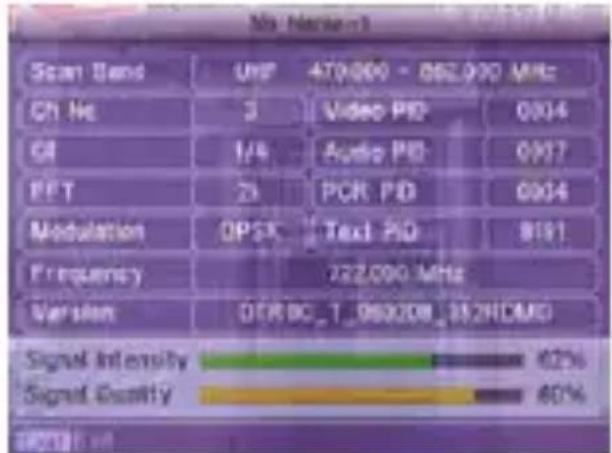 KONIG DVBT SCART12 - Information Menu - 1