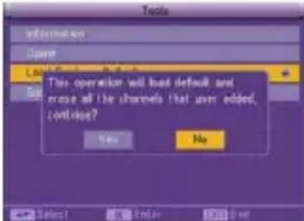 KONIG DVBT SCART12 - Lataa tehdasasetukset / Load Factory Default - 1