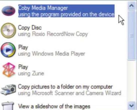 COBY MP601 - Installing Coby Media Manager (Windows) - 2