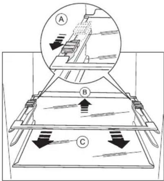 ELECTROLUX ENA34933W - Riiulihoidikute eemaldamine - 1