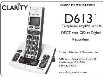 Clarity D613C - WARRANTY SERVICE INFORMATION - 1