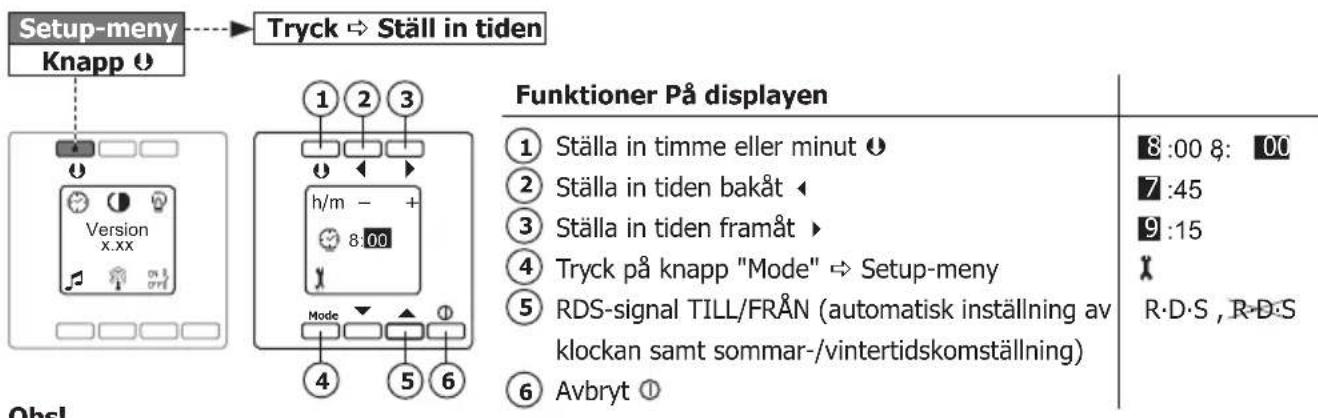 PEHA D 20.485.70 - Stalla in tiden (setup-meny) - 1