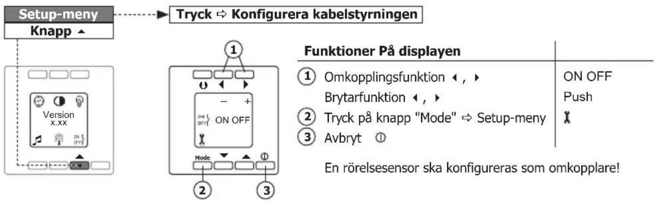 PEHA D 20.485.70 - Konfigurera kabelstyrningen (setup-meny) - 1