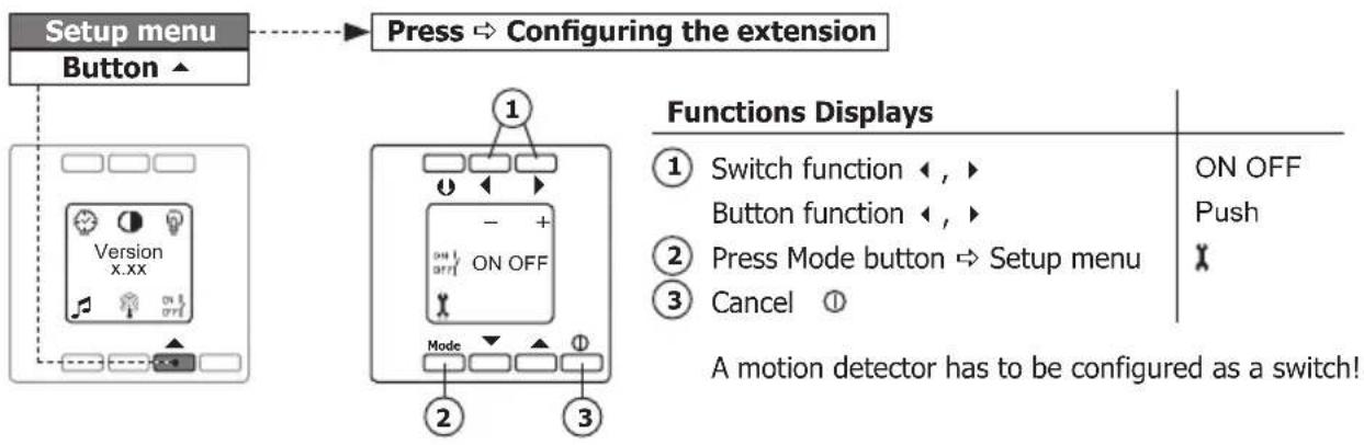 PEHA D 20.485.70 - Configuring the extension (setup menu) - 1