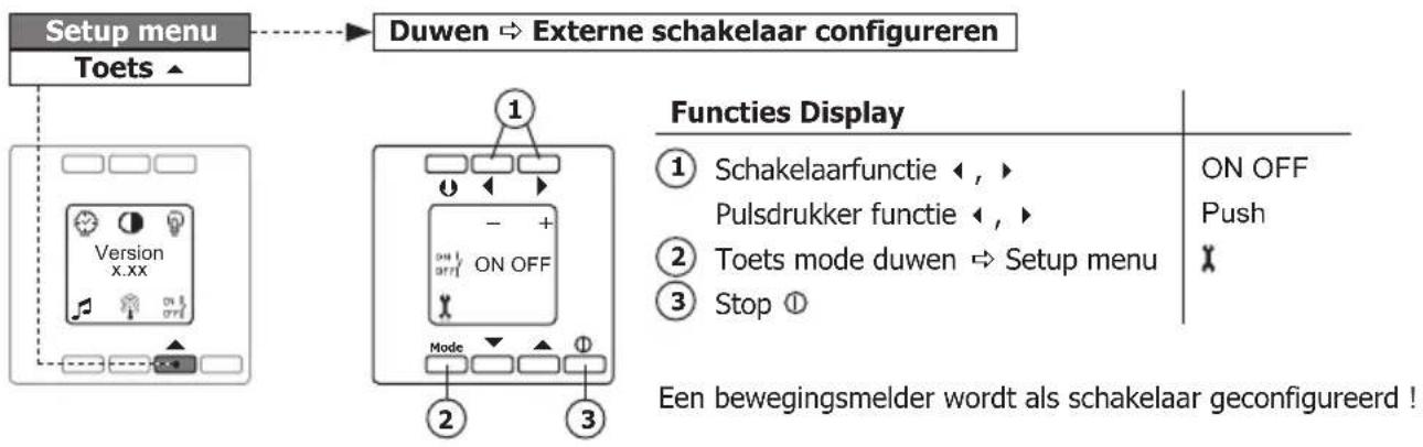 PEHA D 20.485.70 - Externe schakelaar configureren (Setup menu) - 1