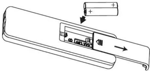 TOPCOM SFM1000H - Installation af batterier i fjernbetjeningen - 1