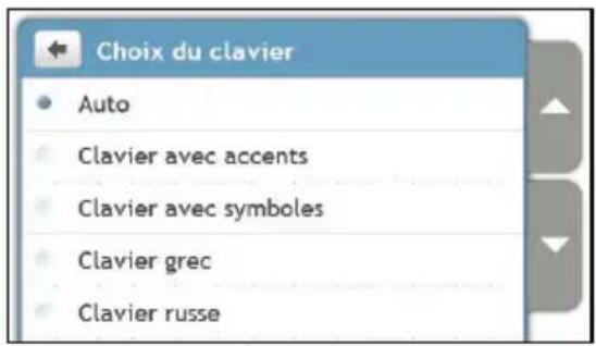 MIO Moov V505 TV - Comment définir mes préférences concernant le clavier ? - 1