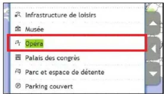 MIO Moov V505 TV - Comment chercher un Centre d'intérêt (CI) ? - 4