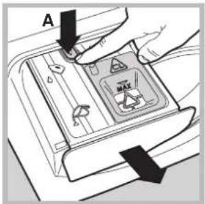 HOTPOINT-ARISTON Aqualtis AQLF9D 69 U A - Cleaning the detergent dispenser drawer - 1