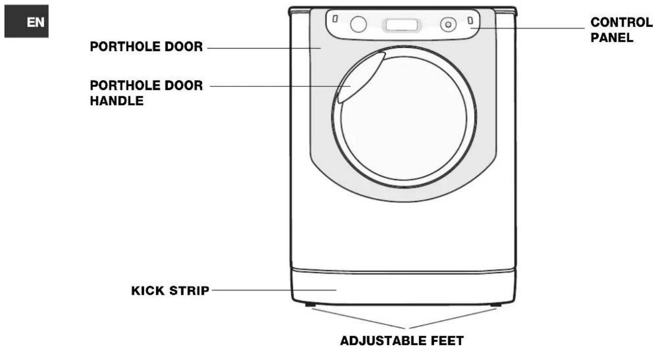 HOTPOINT-ARISTON Aqualtis AQLF9D 69 U A - Description of the machine - 1