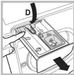 HOTPOINT-ARISTON Aqualtis AQLF9D 69 U A - Cleaning the detergent dispenser drawer - 2